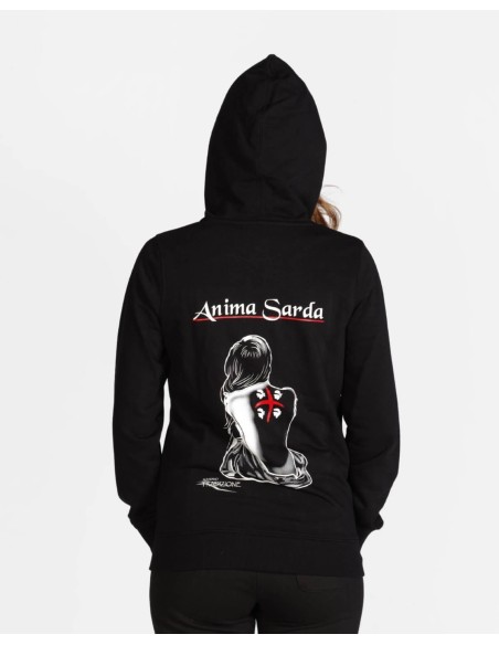 Felpa Zip Donna Anima Sarda