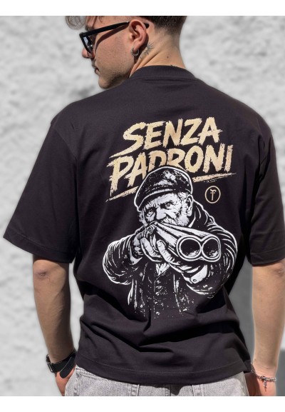 T-shirt Oversize Senza Padroni | Maglietta Streetwear con Stampa Posteriore