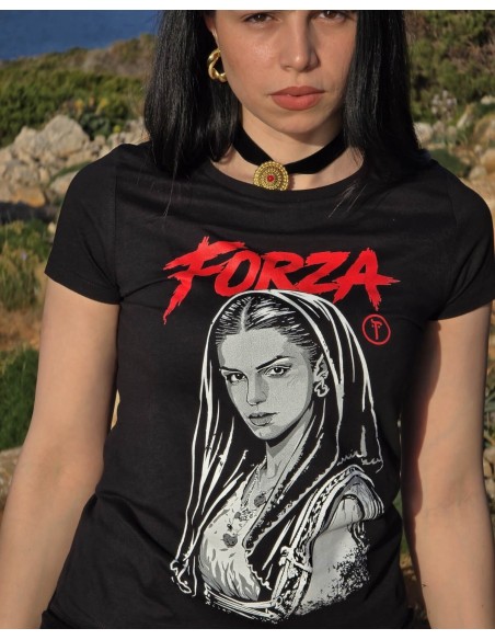 T-Shirt FORZA Donna | Stile Sardo Moderno